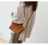 Women's Small Leather Tote Bag With Zipper Crossbody Small Leather Purse - Annie Jewel