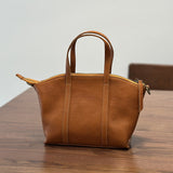 Women's Small Leather Tote Bag With Zipper Crossbody Small Leather Purse - Annie Jewel