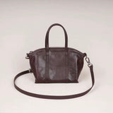 Women's Small Leather Tote Bag With Zipper Crossbody Small Leather Purse - Annie Jewel
