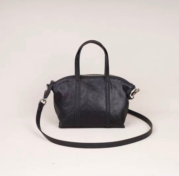 Women's Small Leather Tote Bag With Zipper Crossbody Small Leather Purse - Annie Jewel