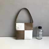 The Leather Small Tote Bag Color Block Small Soft Leather Purse Womens 