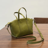 Women's Small Leather Tote Bag With Zipper Crossbody Small Leather Purse - Annie Jewel