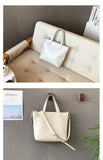 Small white Leather Tote Bag Ladies Small Leather Purse Tote Bag With Leather Straps 