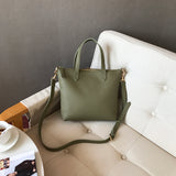 Small green Leather Tote Bag Ladies Small Leather Purse Tote Bag With Leather Straps 