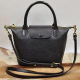 Small Leather Tote Purse womens black leather handbag