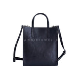 The Leather Small Tote Bag Women's small black leather tote