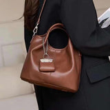 Women's Small brown Leather Tote Bag The Leather Small Tote Bag