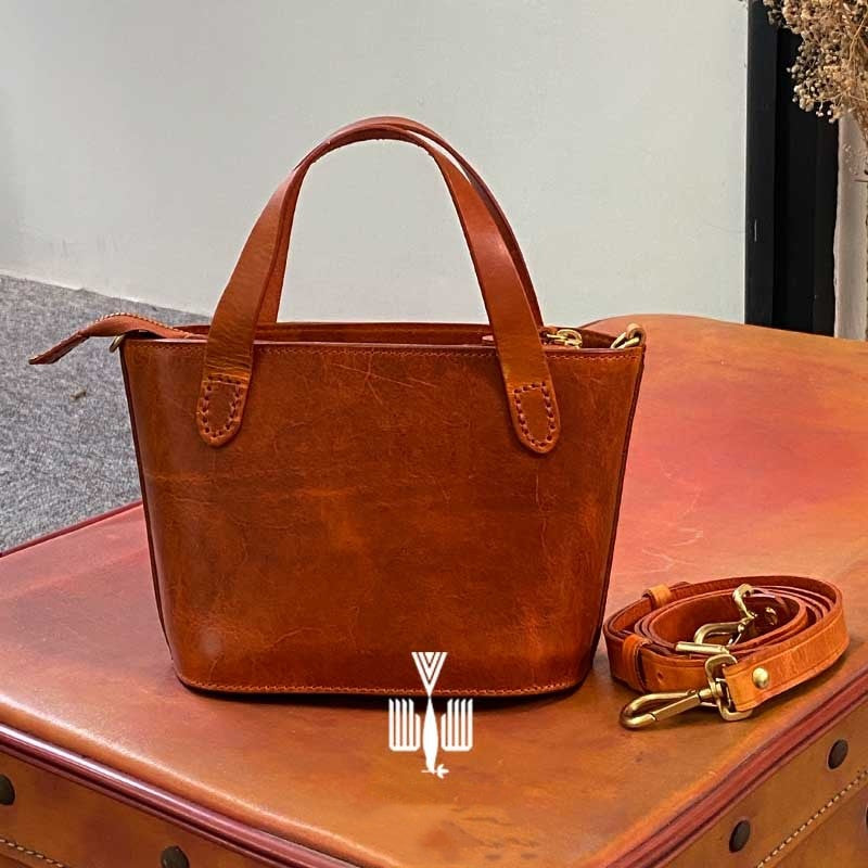 The Leather Small Tote Bag For Women Small Zip Tote Bag Leather
