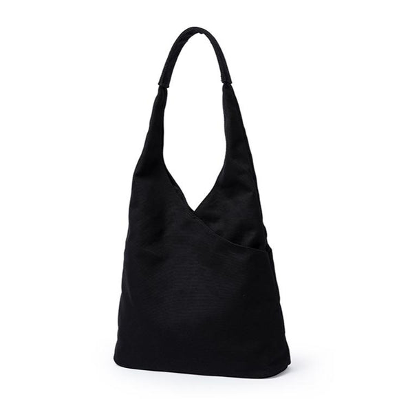 Women's Black Canvas Hobo Bag Canvas Hobo Bags Thick Canvas Bag 