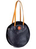 leather bag round Leather Tote 