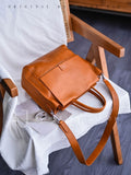 brown Satchel Handbag Women's Satchel Tote Bag top handle satchel