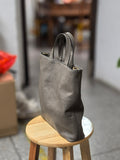 Genuine Leather Tote Handbags grey Leather Tote Handbag Womens 