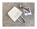 Women's white Leather Tote Vertical Leather Tote Bag Cowhide Tote Soft Tote Bags 