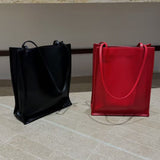 Red Leather Tote Bag Tall Leather Tote Bag Leather Shopper Bag Ladies - Annie Jewel