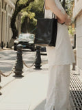 Black Leather Tote Bag Tall Leather Tote Bag Leather Shopper Bag Ladies - Annie Jewel