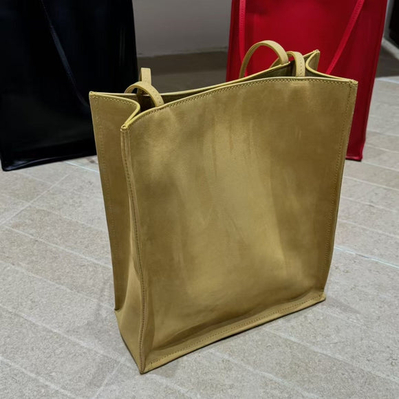 Minimalist Leather Tote Vertical Leather Tote Bag Tall Leather Tote Womens - Annie Jewel