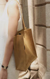 Suede Leather Tote Bag Tall Leather Tote Bag Leather Shopper Bag Ladies - Annie Jewel