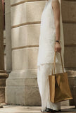 Minimalist Leather Tote Vertical Leather Tote Bag Tall Leather Tote Womens - Annie Jewel