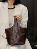 leather bucket tote bag