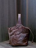 brown bucket purse