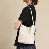 Small Leather Bucket Bag White Leather Bucket Bag White Bucket Bag Leather Women 