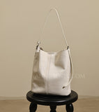 Small Leather Bucket Bag White Leather Bucket Bag White Bucket Bag Leather Womens 