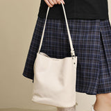 Small Leather Bucket Bag White Leather Bucket Bag White Bucket Bag Leather Women 