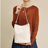 Small Leather Bucket Bag White Leather Bucket Bag White Bucket Bag Leather Womens 
