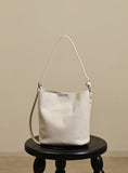 Small Leather Bucket Bag White Leather Bucket Bag White Bucket Bag Leather Women 