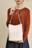 Small Leather Bucket Bag White Leather Bucket Bag White Bucket Bag Leather Womens 