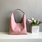 Genuine Leather Tote Bags For Women pink leather hobo bag Slouchy Hobo Shoulder Bag 