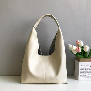 Genuine Leather Tote Bags For Women white leather hobo bag Slouchy Hobo Shoulder Bag 