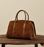 Suede Leather Bag Brown Leather Bags Women's Best Quality Leather Handbags 