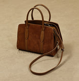 Suede Leather Bag Brown Leather Bags Women's Best Quality Leather Handbags 