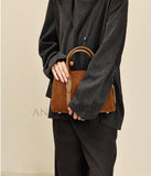 Suede Leather Bag Brown Leather Bags Women's Best Quality Leather Handbags 