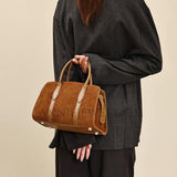 Suede Leather Bag Brown Leather Bags Women's Best Quality Leather Handbags 