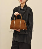 Suede Leather Bag Brown Leather Bags Women's Best Quality Leather Handbags 