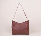 Women's brown Leather Hobo Purse With Zipper Black Leather Hobo Shoulder Bag