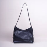 Women's Black Leather Hobo Purse With Zipper Black Leather Hobo Shoulder Bag