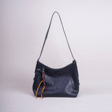 Women's Black Leather Hobo Purse With Zipper Black Leather Hobo Shoulder Bag