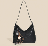 Women's Black Leather Hobo Purse With Zipper Black Leather Hobo Shoulder Bag