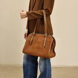 Women's Brown Suede Tote Bag Purses Suede Leather Tote Bag Tote Suede Bag 