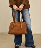 Women's Brown Suede Tote Bag Purses Suede Leather Tote Bag Tote Suede Bag 