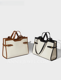 Women's Canvas Leather Tote Canvas And Leather Tote Bag Canvas And Leather Handbags 