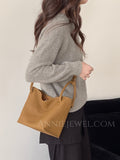 Women's Crossbody Bucket Bag brown Leather Small Leather Bucket Bag Crossbody - Annie Jewel