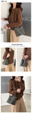Women's Crossbody Bucket Bag Black Leather Small Leather Bucket Bag Crossbody - Annie Jewel