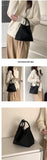 Women's Crossbody Bucket Bag Black Leather Small Leather Bucket Bag Crossbody - Annie Jewel