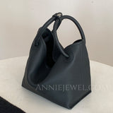 Women's Crossbody Bucket Bag Black Leather Small Leather Bucket Bag Crossbody - Annie Jewel
