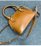 Genuine Leather Dome Satchel Handbag Women's Dome Satchel Bag 