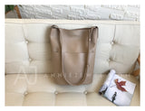 Women's Genuine Leather Hobo Tote khaki Leather Hobo Shoulder Bag With Compartment